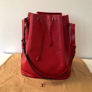Louis Vuitton Red Epi Noe Bag GM